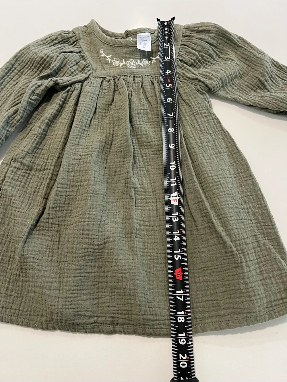CARTERS • NWOT 100% cotton crinkle dress with embroidery and bloomers